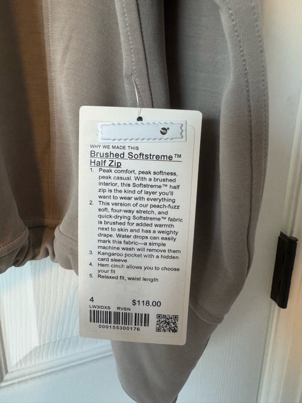 Lululemon Brushed Softstreme Half Zip - Picture 3 of 4